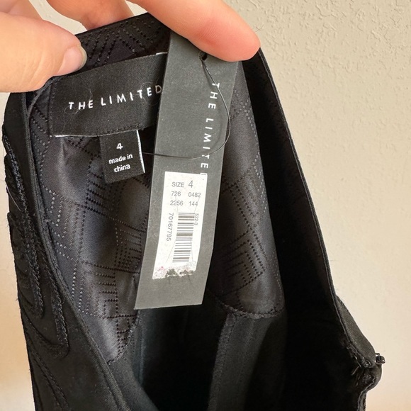 NWT The Limited Black Ribbon Embroidered  Knee Length Circle Skirt Women’s 4 - Picture 5 of 6